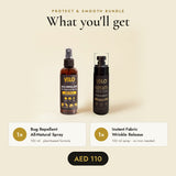 Bundle 1  Bug Repellent Spray + 1 Instant Fabric Wrinkle Release