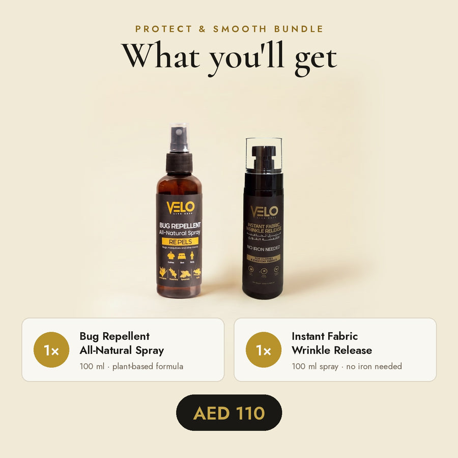 Bundle 1  Bug Repellent Spray + 1 Instant Fabric Wrinkle Release