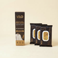 Bundle 1 Fabric Wrinkle Release + 3 VELO Travel Wet Wipes